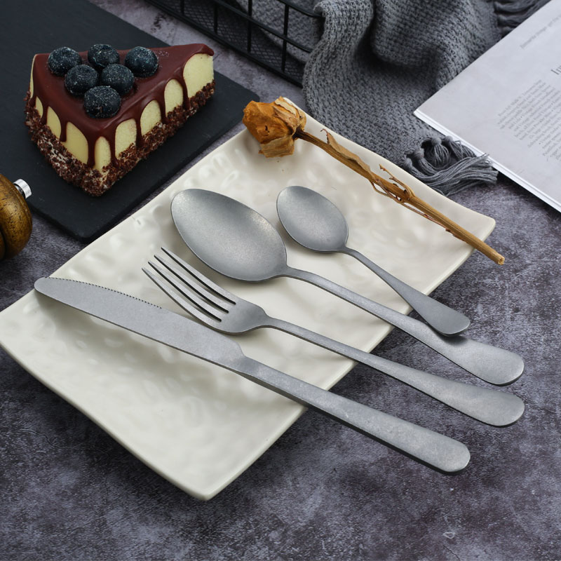 Vintage Collectible Spoons - レトロなステンレス鋼のカトラリー,304個,食器セット,カトラリーセット,ナイフ,フォーク,コーヒースプーン,ヴィンテージ食器