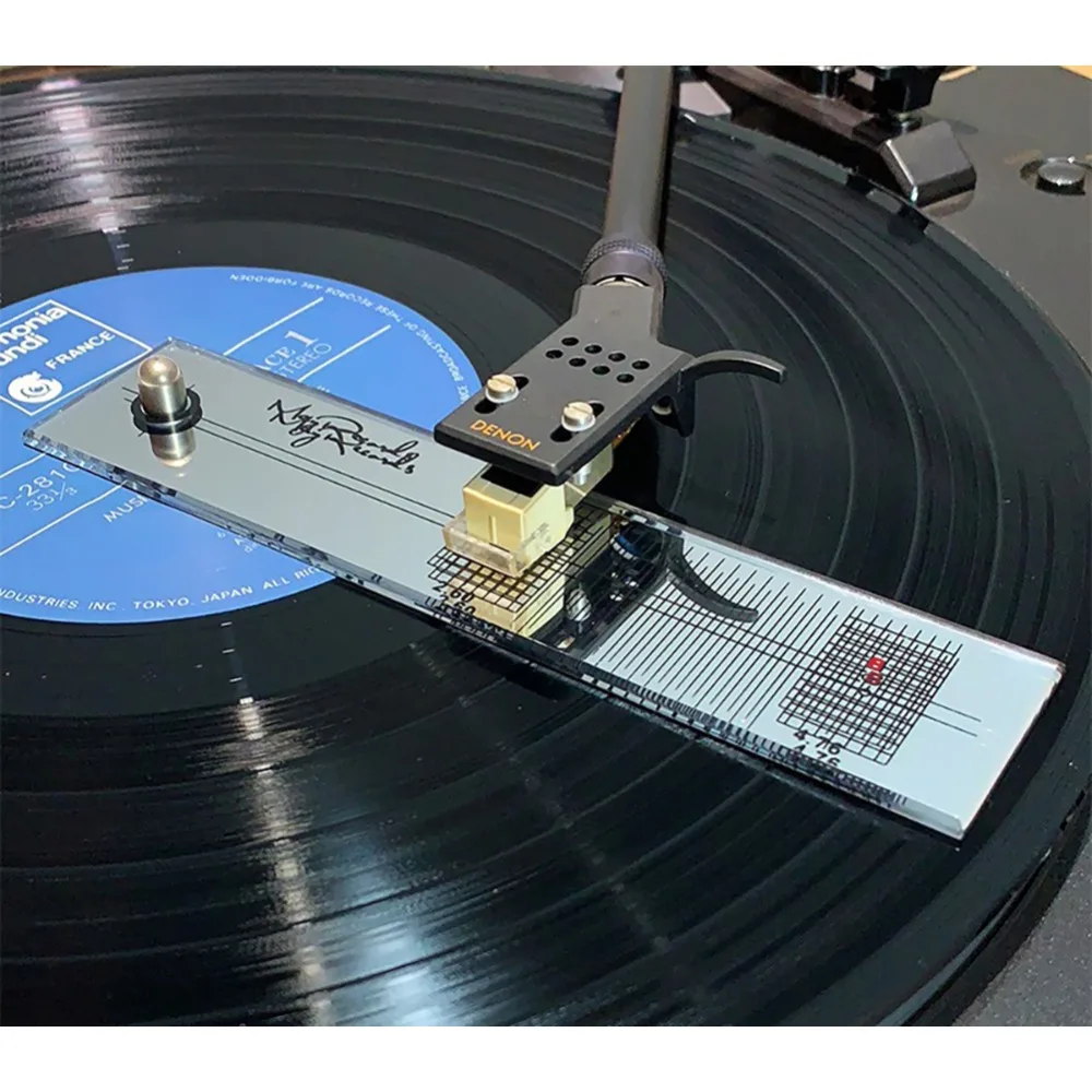 Vinyl Record Cleaner - LP ビニールカートリッジスタイラス方位補正角度/キャリブレーションゲージ調整定規蓄音機ターンテーブルレンズゲージ