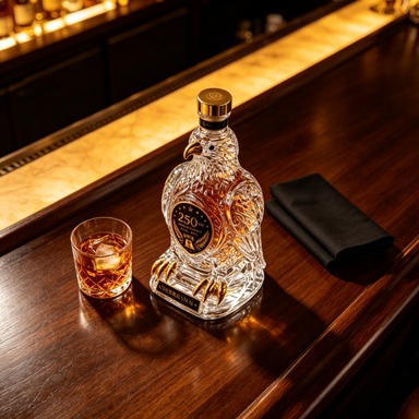 ヴィンテージ記念品イーグルクリスタルリカーボトル、ゴールドア - Vintage Collectible Liquor Bottles のレビューと価格
