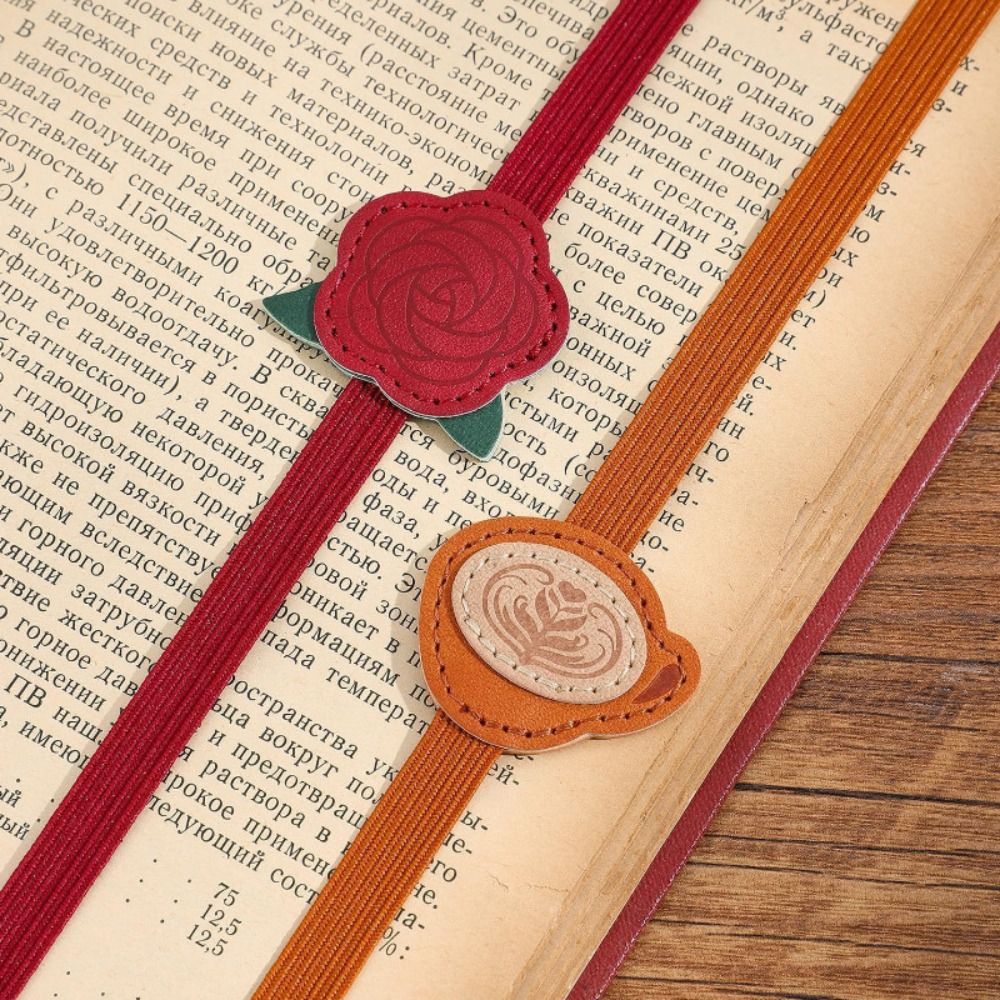 ヴィンテージ弾性バンドレザーブックマーク紛失防止多用途 PU - Vintage Collectible Books のレビューと価格