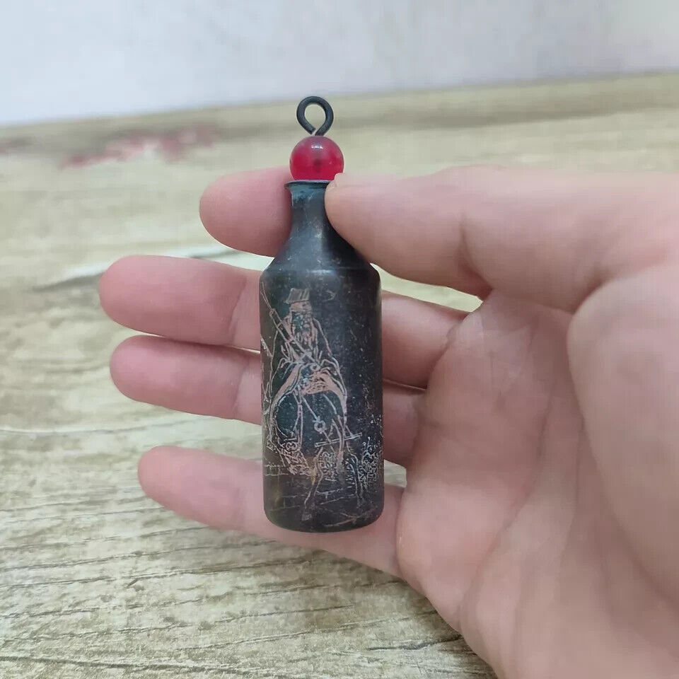 ヴィンテージ銅彫刻スナッフボトル、アンティークアート、コレク - Vintage Collectible Bottles のレビューと価格