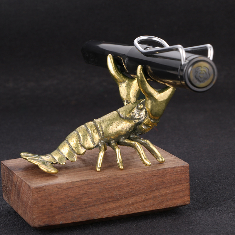 面白い真鍮製ザリガニの置物、ヴィンテージ風動物ペン立て、デス - Vintage Collectible Pens のレビューと価格