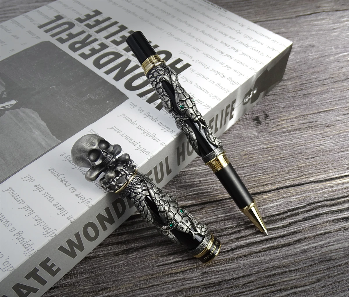 Jinhao-パーソナライズされたコイルボール,スケルトン, - Vintage Collectible Pens のレビューと価格