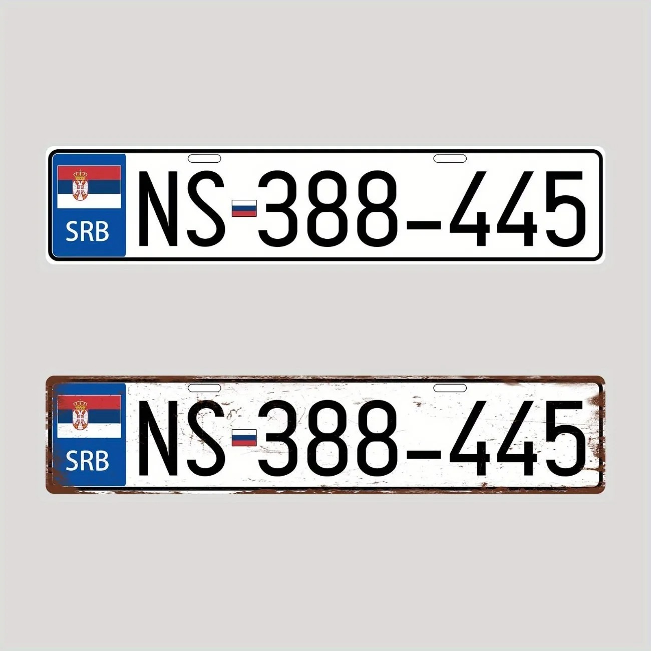 カスタマイズ可能なレトロなセルビアメタルナンバープレート - - Vintage Collectible Plates のレビューと価格