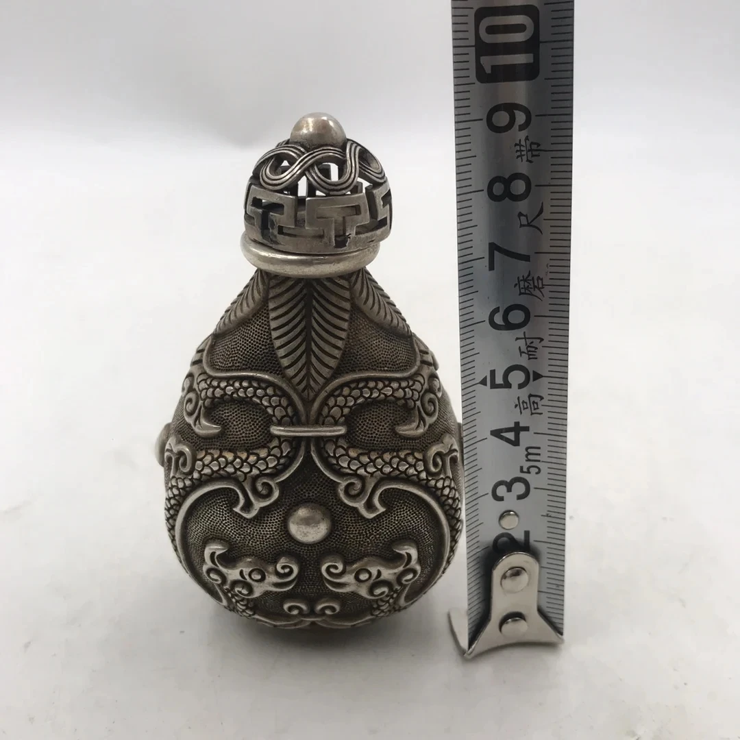 中国白銅嗅ぎタバコ瓶両面彫刻シガレットセットハイレリーフダブ - Vintage Collectible Bottles のレビューと価格