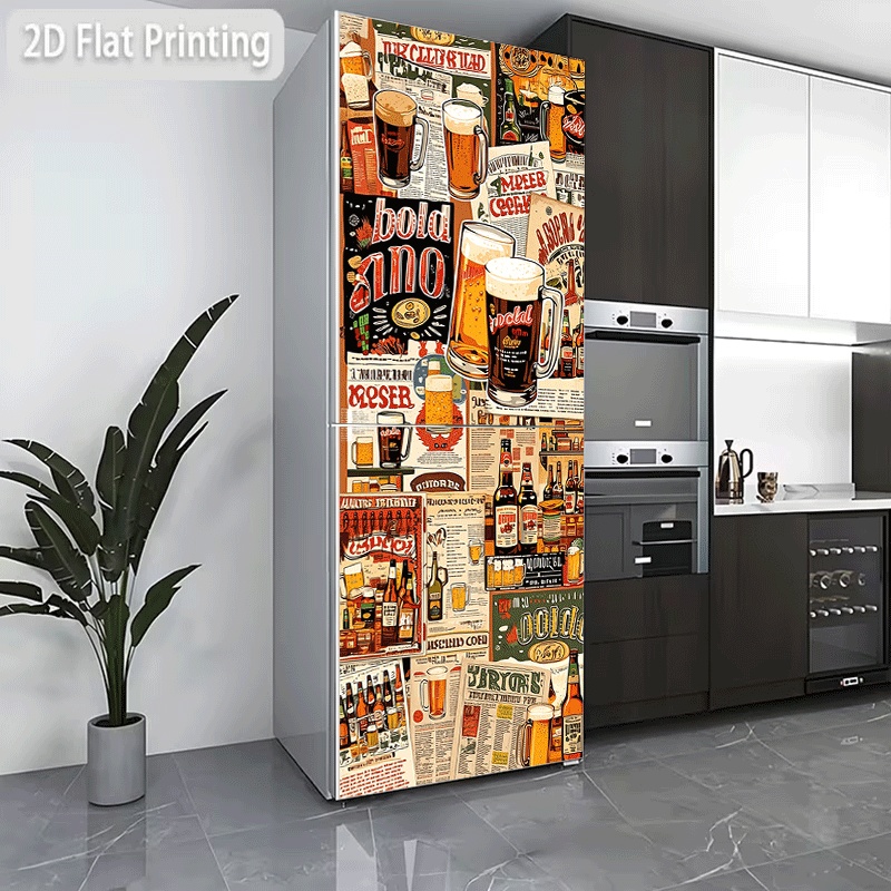 冷蔵庫ステッカー 冷蔵庫食器洗い機ステッカー ヴィンテージビ - Vintage Collectible Posters のレビューと価格